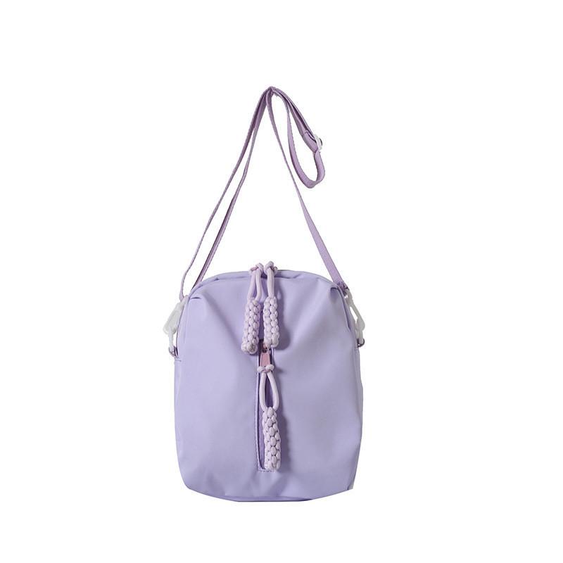 

Spacious Nylon Square Bag 2024 For Women Trendy Street Style Design With Vertical Shape And Soft Hardness Фіолетовий