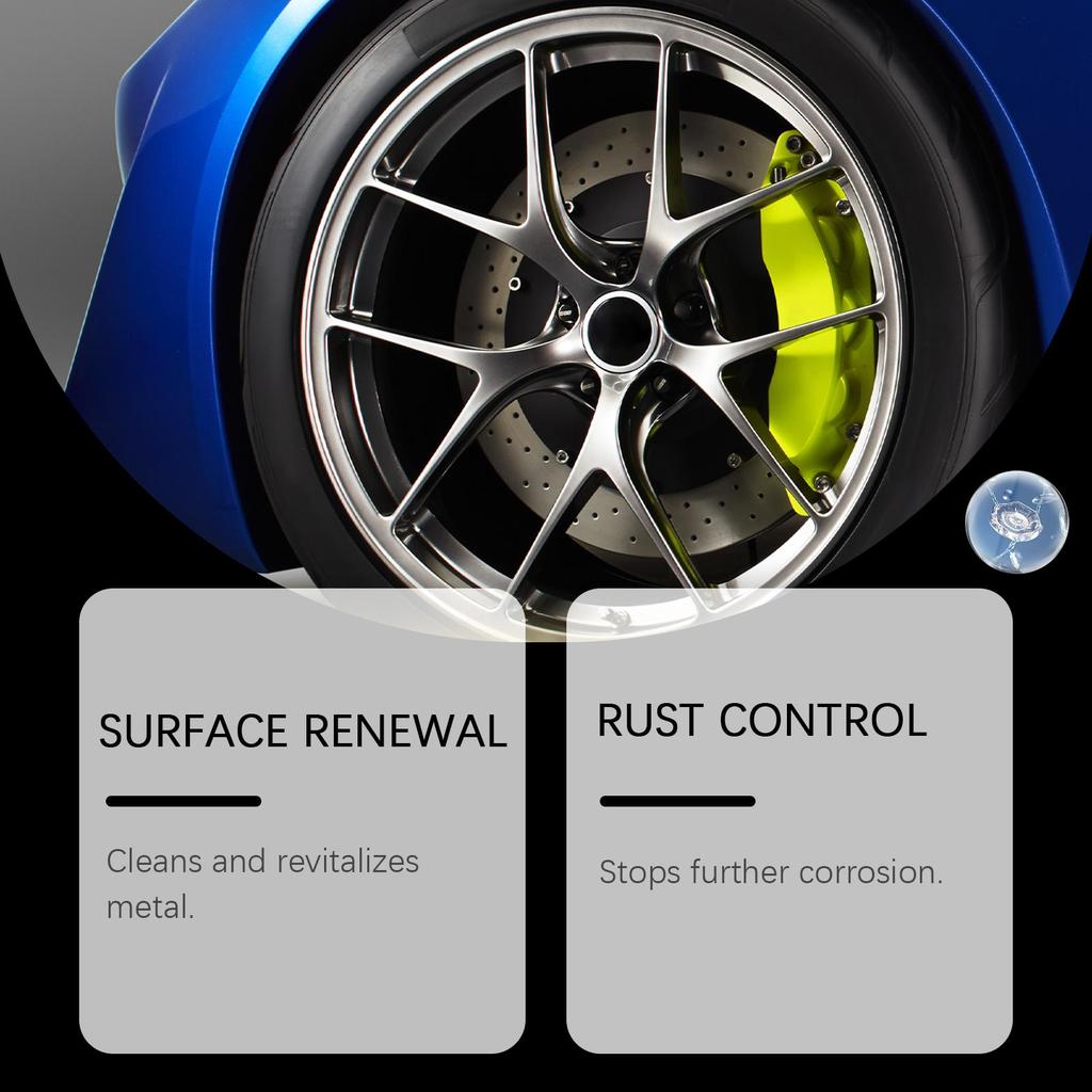 Homonth Rust Remover Spray 30ml - Multi-functional car cleaner, rust remover, refurbisher, polisher, stain remover. General car care.