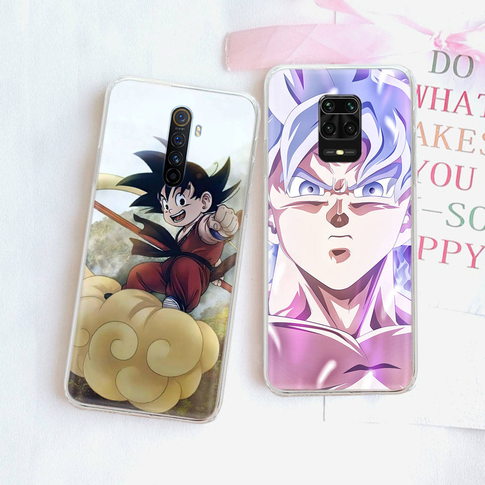 JW83 Dragon Ball Goku Transparent Case for Samsung A04 A14 A23 M33 M53 Realme 10 9 C35 C55 VIVO Y02 X80 Infinix Hot 30 Note 11 Tecno Spark 8P Pro