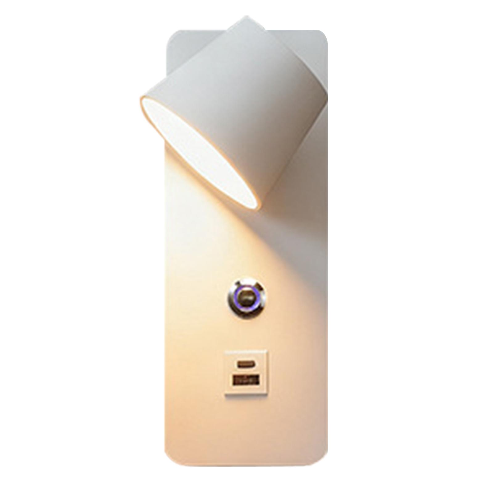 

Wall Lamp Living Room Sofa Back Wall LED Atmosphere Light Can Rotate Indoor Dimming Bedside Lamp One Size білий