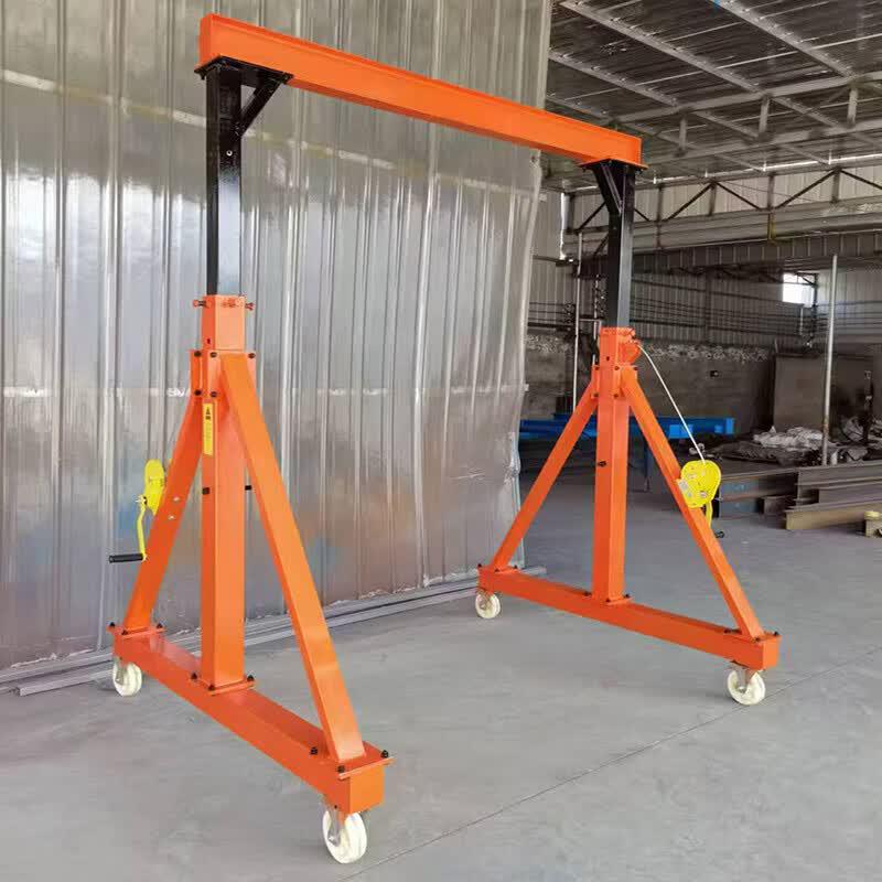 Deyu Gongpin 2-Ton Mobile Gantry Crane with Double-Chain Electric Hoist