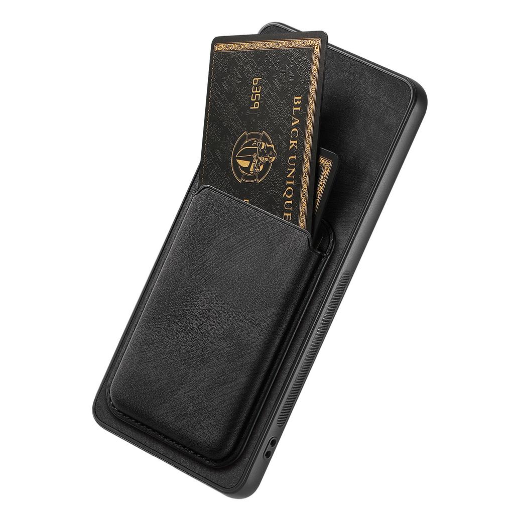 For Samsung Galaxy S24+ Case Compatible with MagSafe Leather Back Cover with Detachable Card Holder