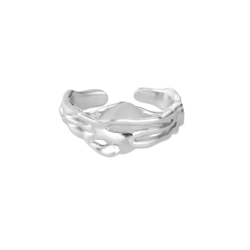 Court Style Retro Gold Copper K Gold-plated Ring Women's Light Luxury Fashion Micro-inlaid Zircon High-end Exquisite Ring