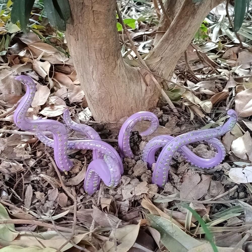 Resin Tentacle Plant Post Funny Irregular Flowerpot Decoration Creative Octopus Tentacle Decorative Pile for 7Pcs Garden