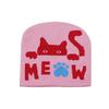 Autumn and winter pullover hat letter cat jacquard knitted hat student cute cold hat winter hat woman