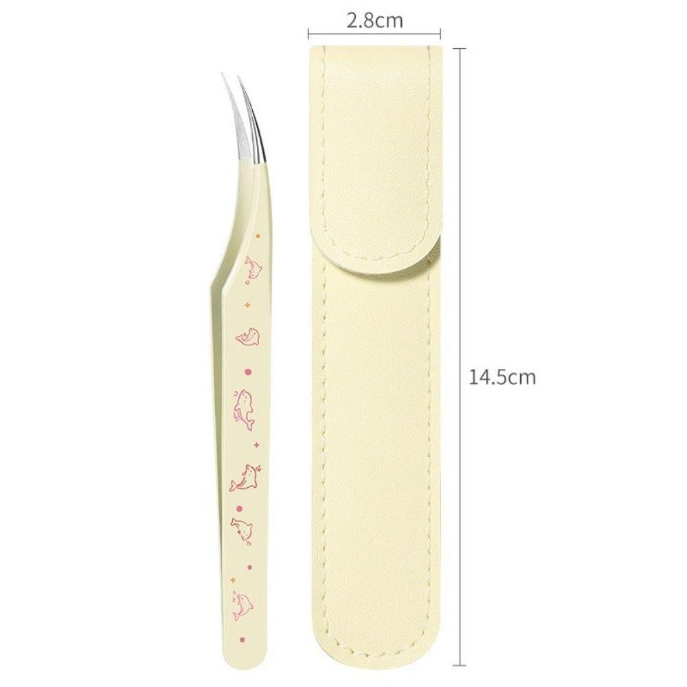 High Precision False Eyelash Tweezers Lashes Extension Tweezer  Miniature Scene Stickers