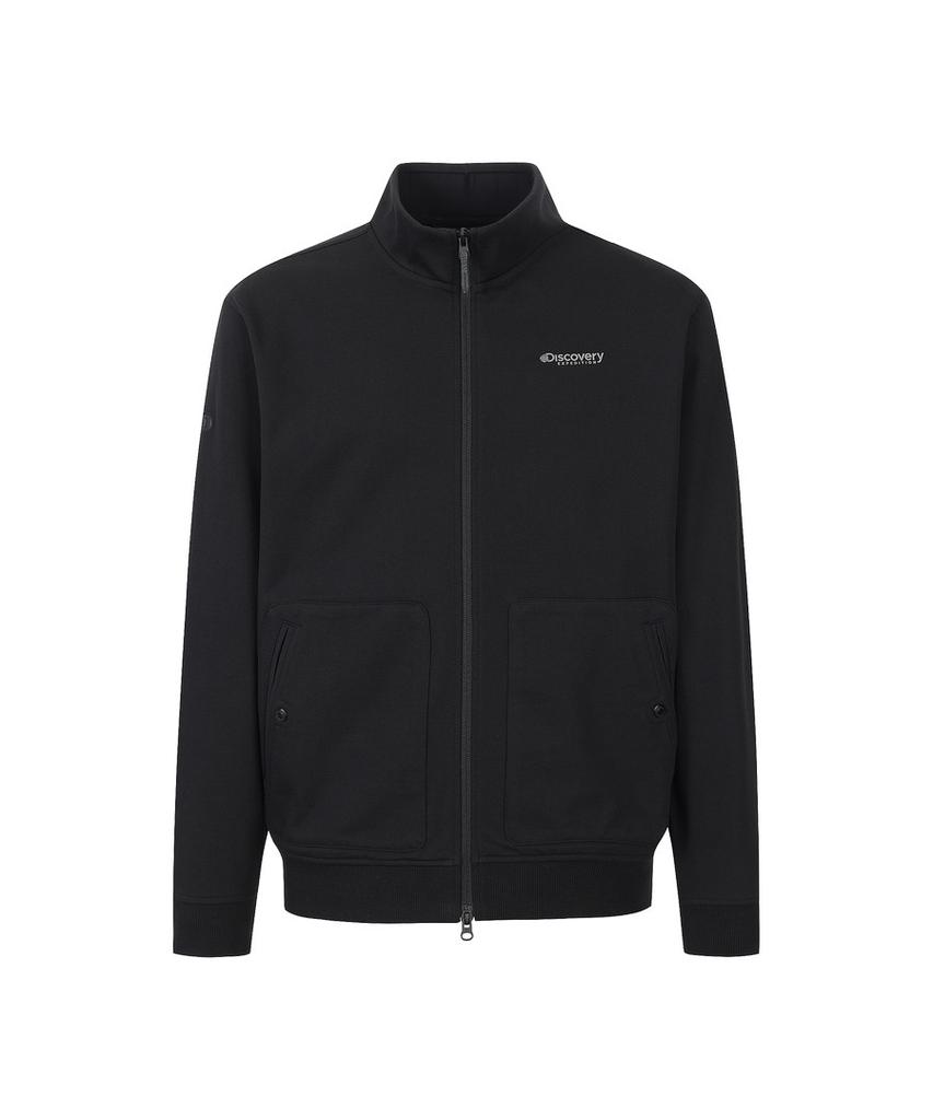 Discovery Expedition Men'S Essential Knit Training High-Neck Jacket (Black)