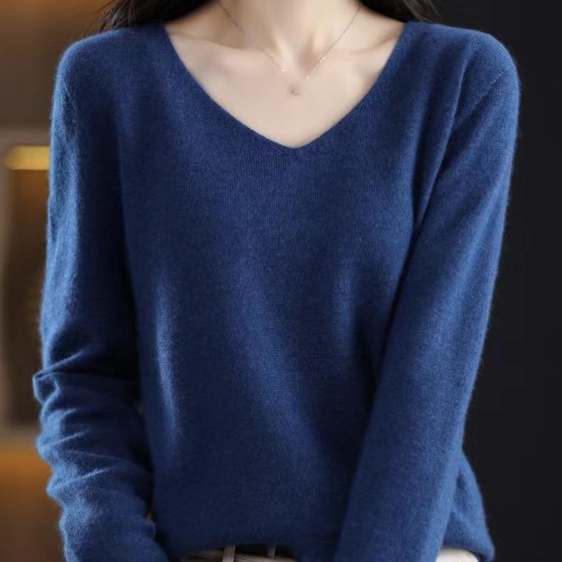 

Жіночий кардиган з V-подібним вирізом, пуловер з довгим рукавом, в язана базова сорочка M