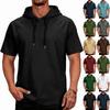 Men's Breathable Lightweight Short Sleeve Hoodie, Sport Casual Tops For Fishing, Fitness & Outdoor Sports