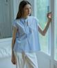 Opeundoeoseutyudio Nameless Tie Blouse Blue