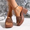 Fashion Trend Women Summer New Simple Outdoor Slip-on Square Heel Sandals 2024 Fashion Designer Women Casual Slippers Shoes for Women