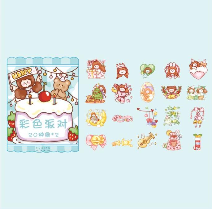 40pcs/lot Kawaii Stationery Stickers Ago's small world Diary Planner Decorative Mobile Stickers Scrapbooking DIY Craft Stickers