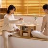 Space-Saving Japanese Tatami Multi-Functional Storage Table Wooden Boutique Floor Desk for Bay Window Mini Desk