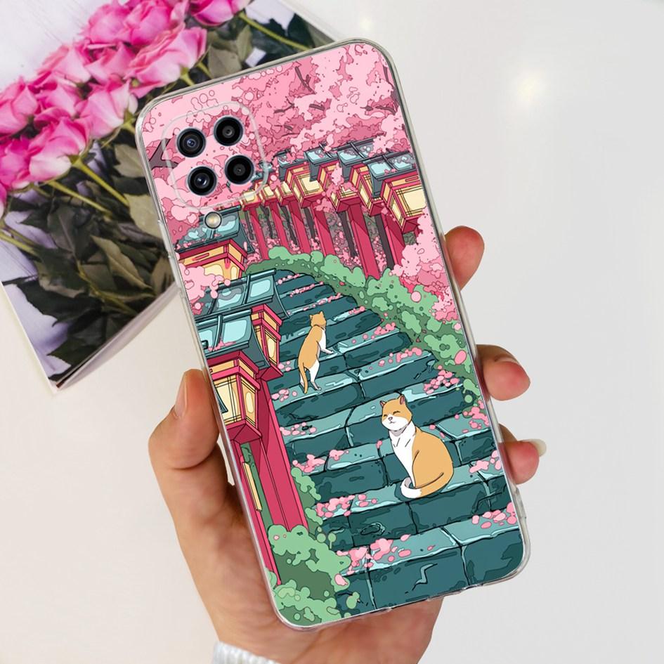 For Samsung M32 Case Galaxy M32 SM-M325F Cover Cute Fashion Flower Cartoon Soft Cases For Samsung M22 F22 M52 5G SM-M526B Bumper
