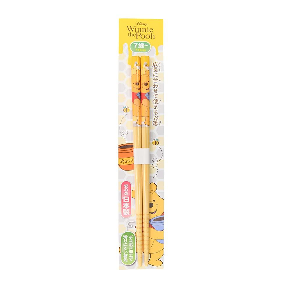 Yakusel Bamboo Winnie the Made In 13421 Children's Chopsticks, 18cm, Disney, Pooh, Japan,