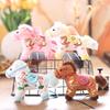 Cute Pony Plush Keychain Cartoon Stuffed Doll Toy Zodiac Horse Pendant Bag Hanging Decoration Car Key Holder  Year Gifts