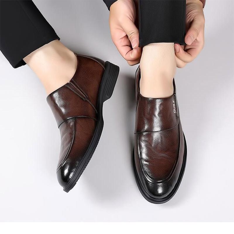 Soft Leather Shoes Mens Business Casual Shoes Slip-on Black Brown Loafers Shoes Flat Comfortable Brand Male Footwear