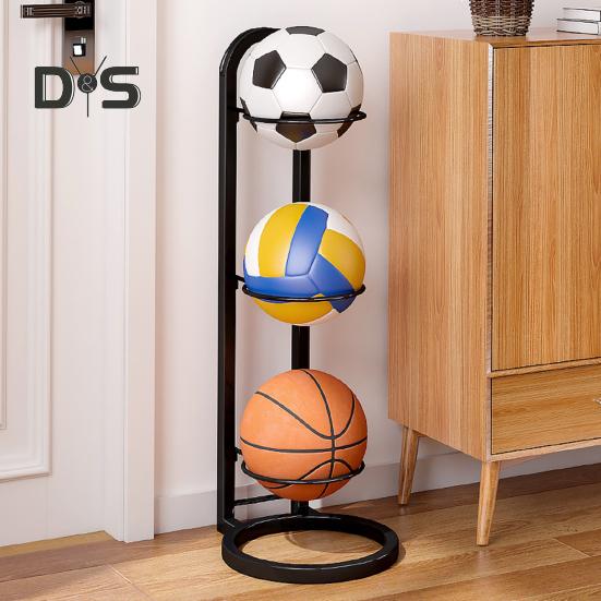 Basketbollsförvaringsställ Vertikalt bollställ Bollförvaringshållare Organizer Platssparande displayställ för volleyboll fotboll fotboll
