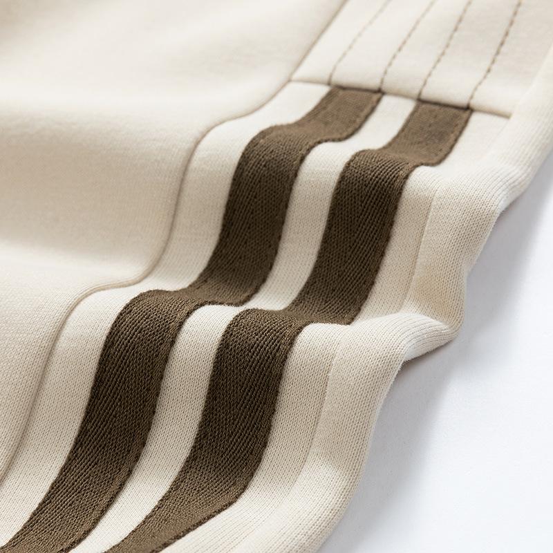 Hooded Sweatshirt Men's Autumn Trendy Loose Large Size Contrast Striped Shirt Long-sleeved Bottoming Shirt Tops Men's Couple Wear