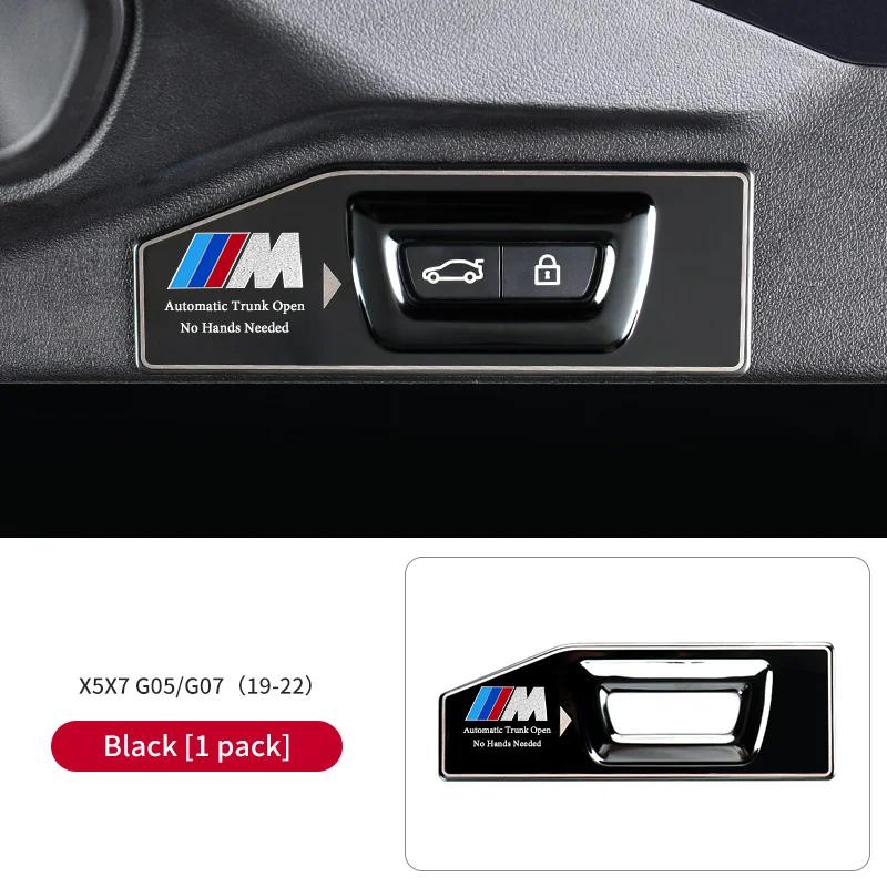 BAGI7 2026 Car Sticker Car Electric Tailgate Reminder Sticker Carbon Trunk Switch Cover For BMW X1 X2 X3 X4 X5 X6 X7 G05 G20 G30 6GT E