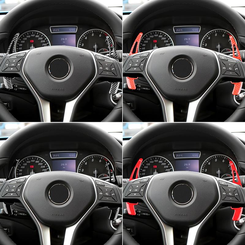 Carbon Abs Car Steering Wheel Paddle Shifter Cover For Mercedes Benz A B Class W447 W176 W246 MB SLK R172 CLA C117 GLA X156