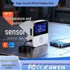 Graffiti USB-betriebener WiFi Temperatur- und Feuchtigkeitsalarm mit Display & Kabelgebundenem Sensor