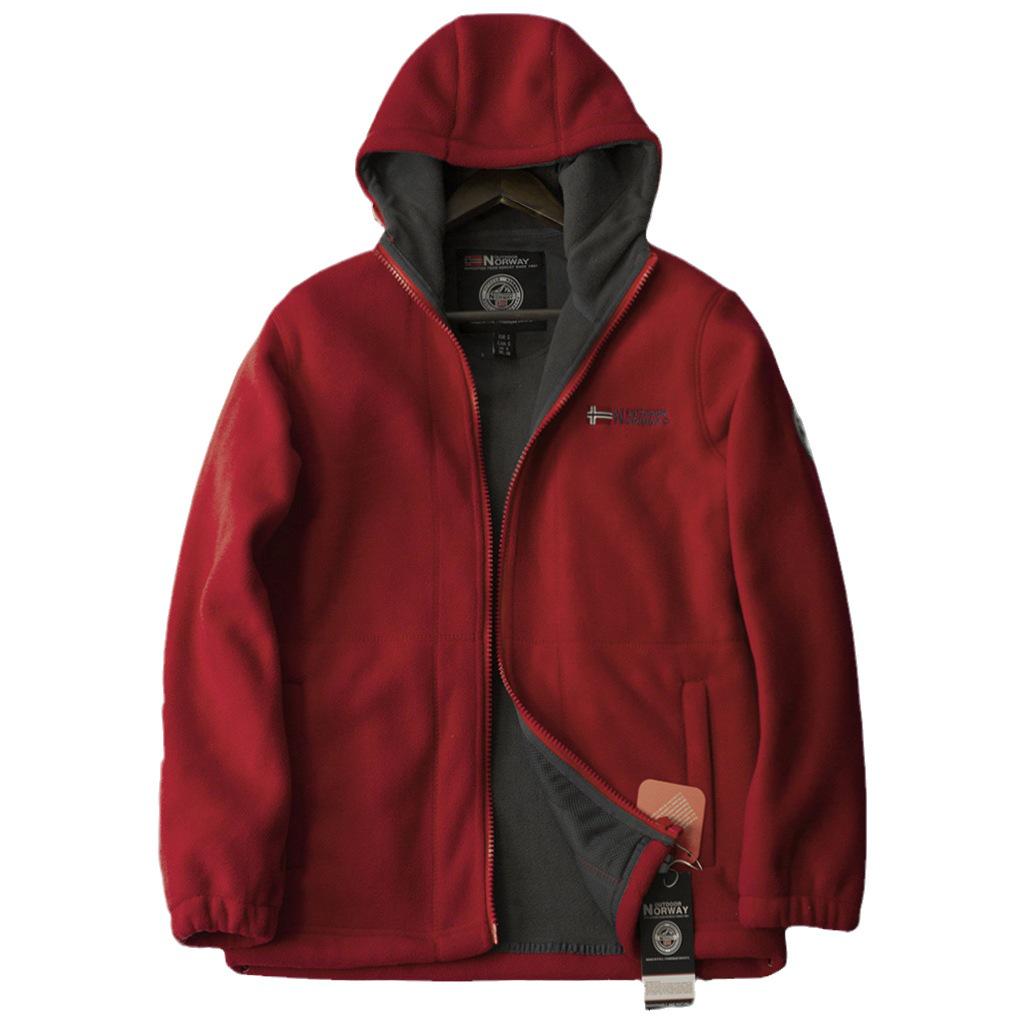 Norská venkovní bunda s kapucí a fleecovou podšívkou: Husté, Teplé, Větruodolné, Mrazuvzdorné Zimní Oblečení