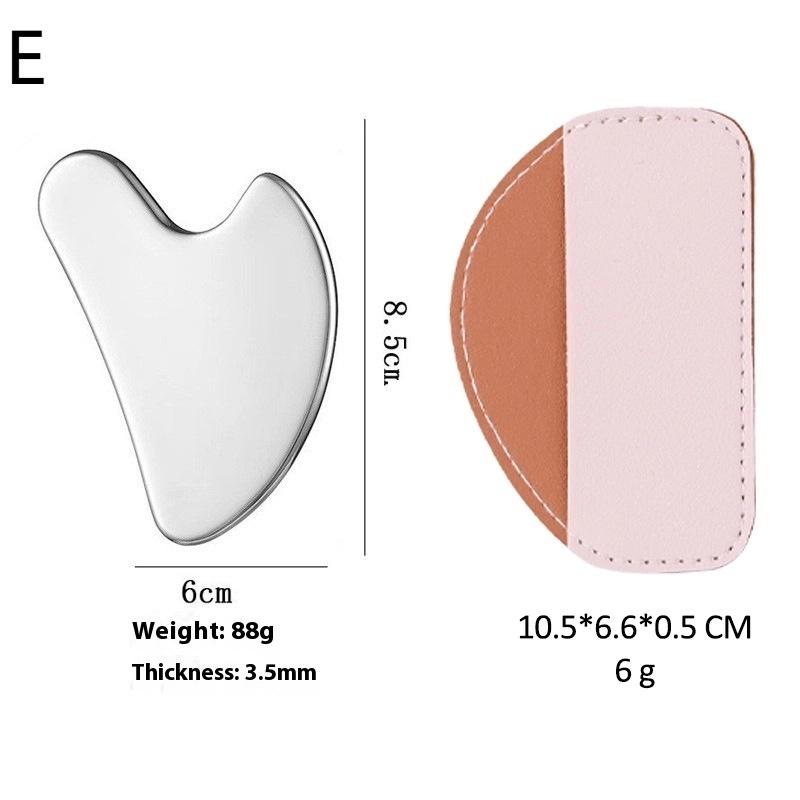 Stainless Steel Facial Roller and Gua Sha Tool – Dual-Function Massage Device for Face and Neck Skin Tightening and Lifting