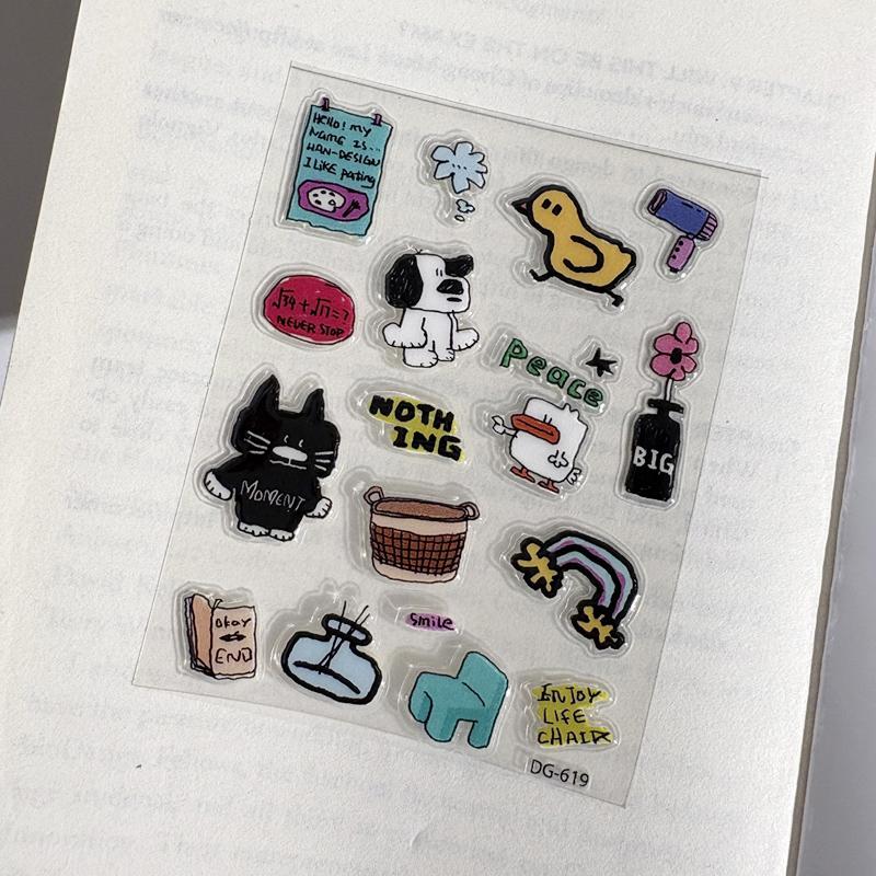 Cartoon Stickers Phone Case Sticker DIY Stickers Aesthetic Decorations Cute Mini Stickers Party Stickers Accessories