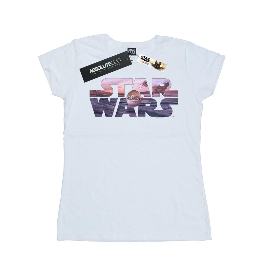 Star Wars Womens/Ladies The Mandalorian The Child Logo Cotton T-Shirt