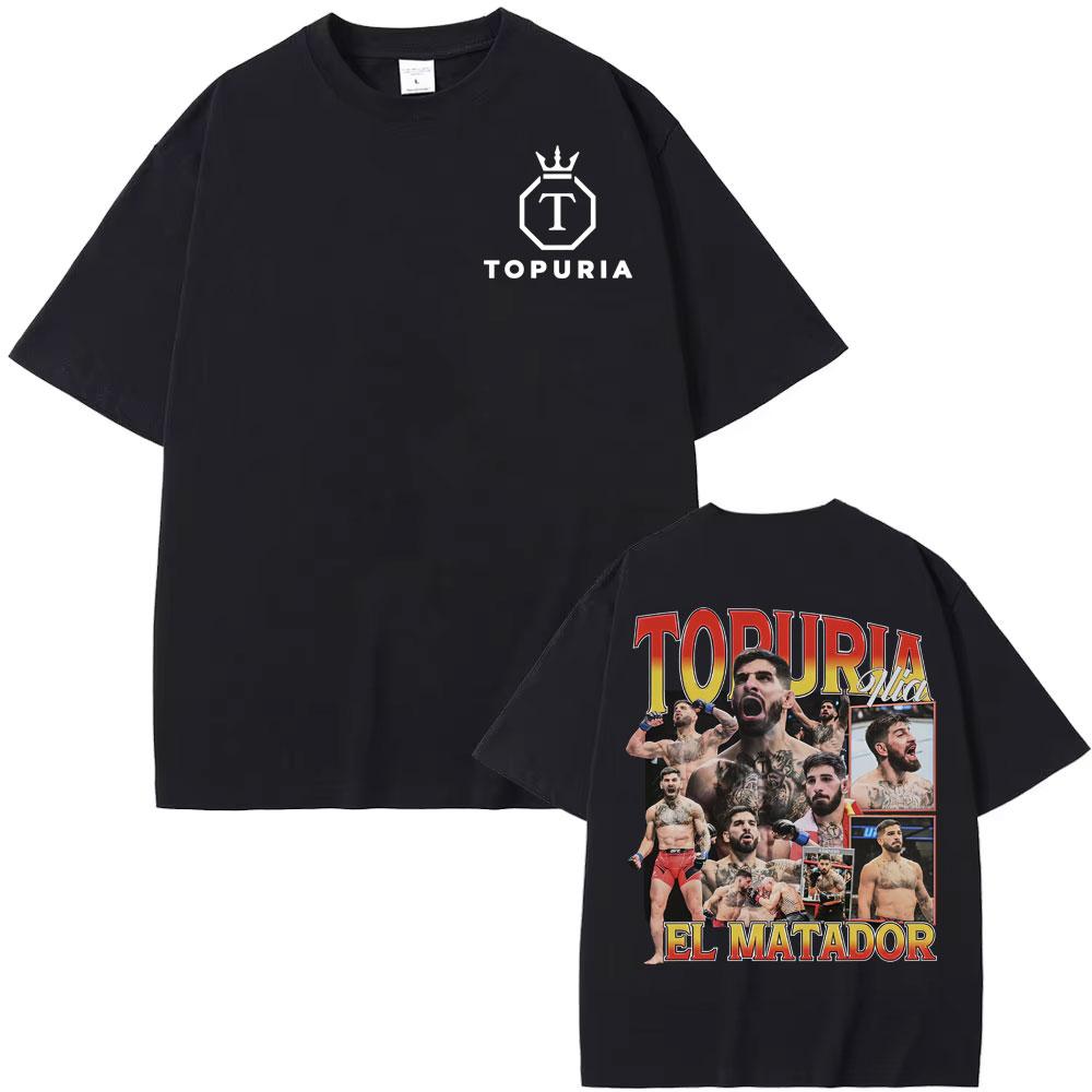 2026 El Matador Ilia Topuria Vintage Graphic T Shirt Mens Clothing Fashion Gothic T Shirts Man Summer Tops Comfort Tshirt
