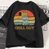 Chill Guys Unisexs T Shirt Just A Chill Girl Amazing Tees Short Sleeve Crewneck Tshirts Pure Cotton Printing Clothes