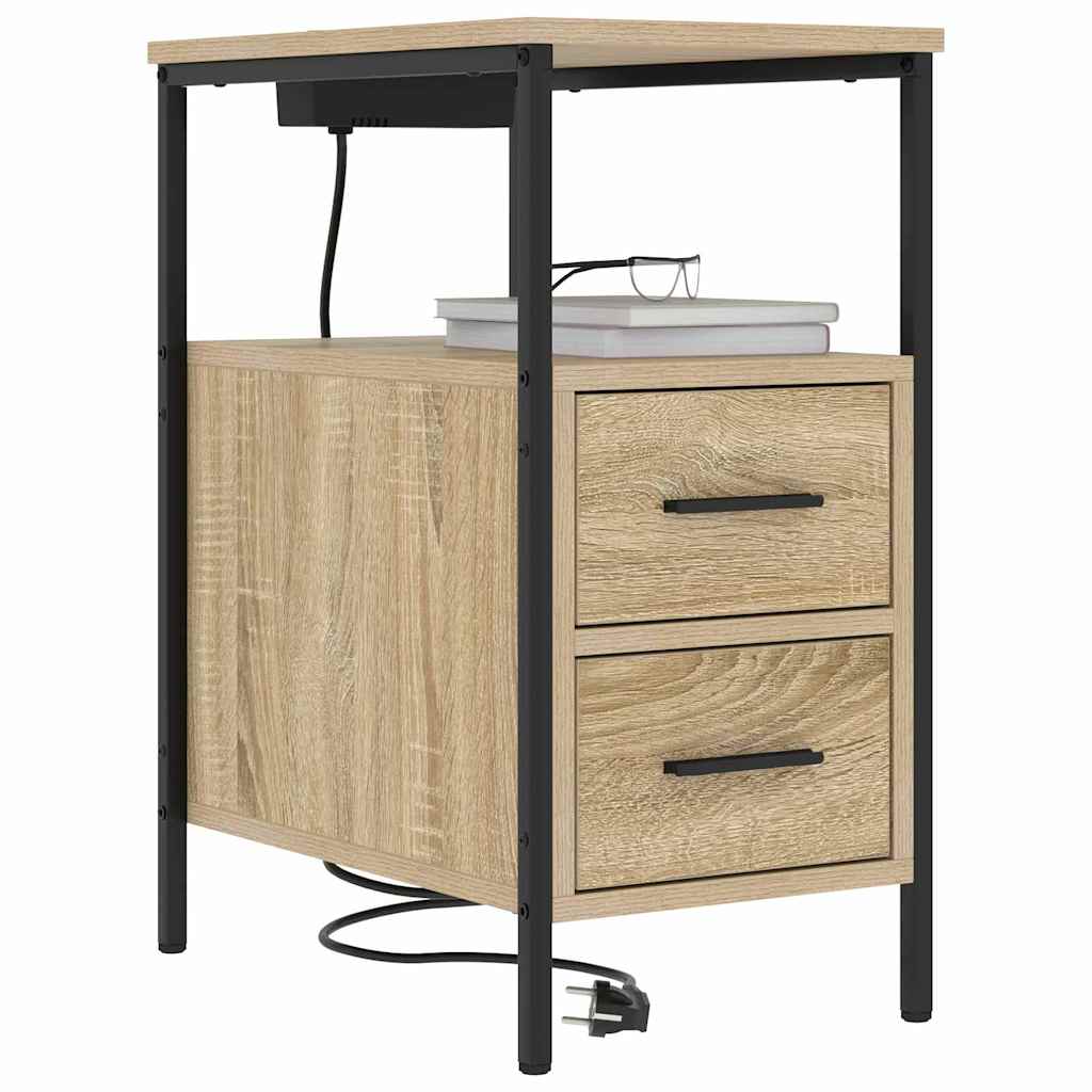 Nightstand Sonoma Oak 30 X 48 X 61 Cm Particleboard