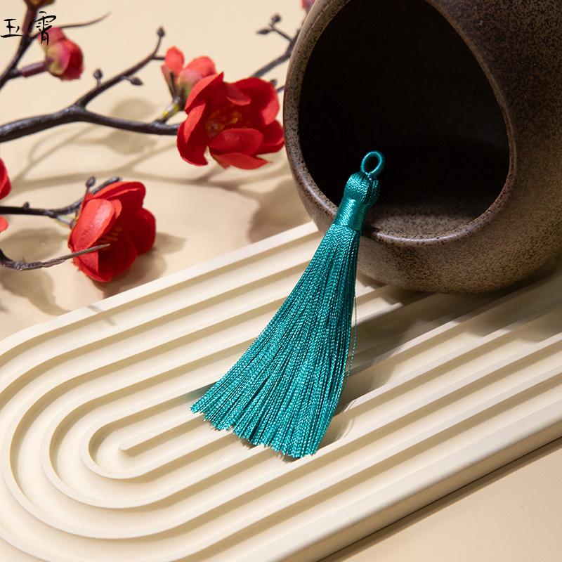 8Cm Pull Circle Fringed Ear Polyester Fringed Antique Hanging Ear Bookmark Sachet Jewelry Accessories Diy Small Pendant