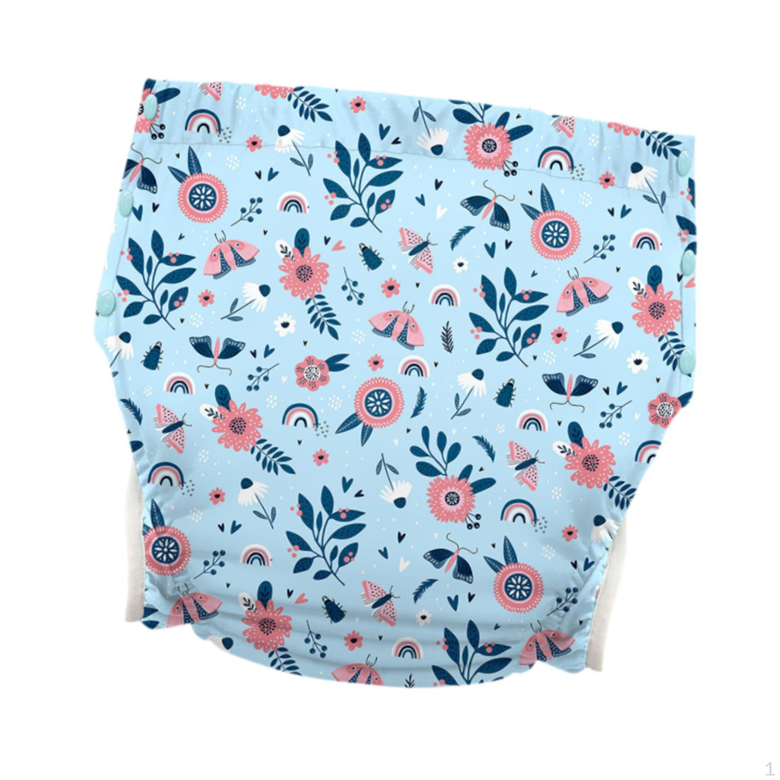 

Тканинні пелюшки для дорослих, дихаюча підкладка, що швидко сохне, багаторазові штани для нетримання сечі, водонепроникні світло-синій колір