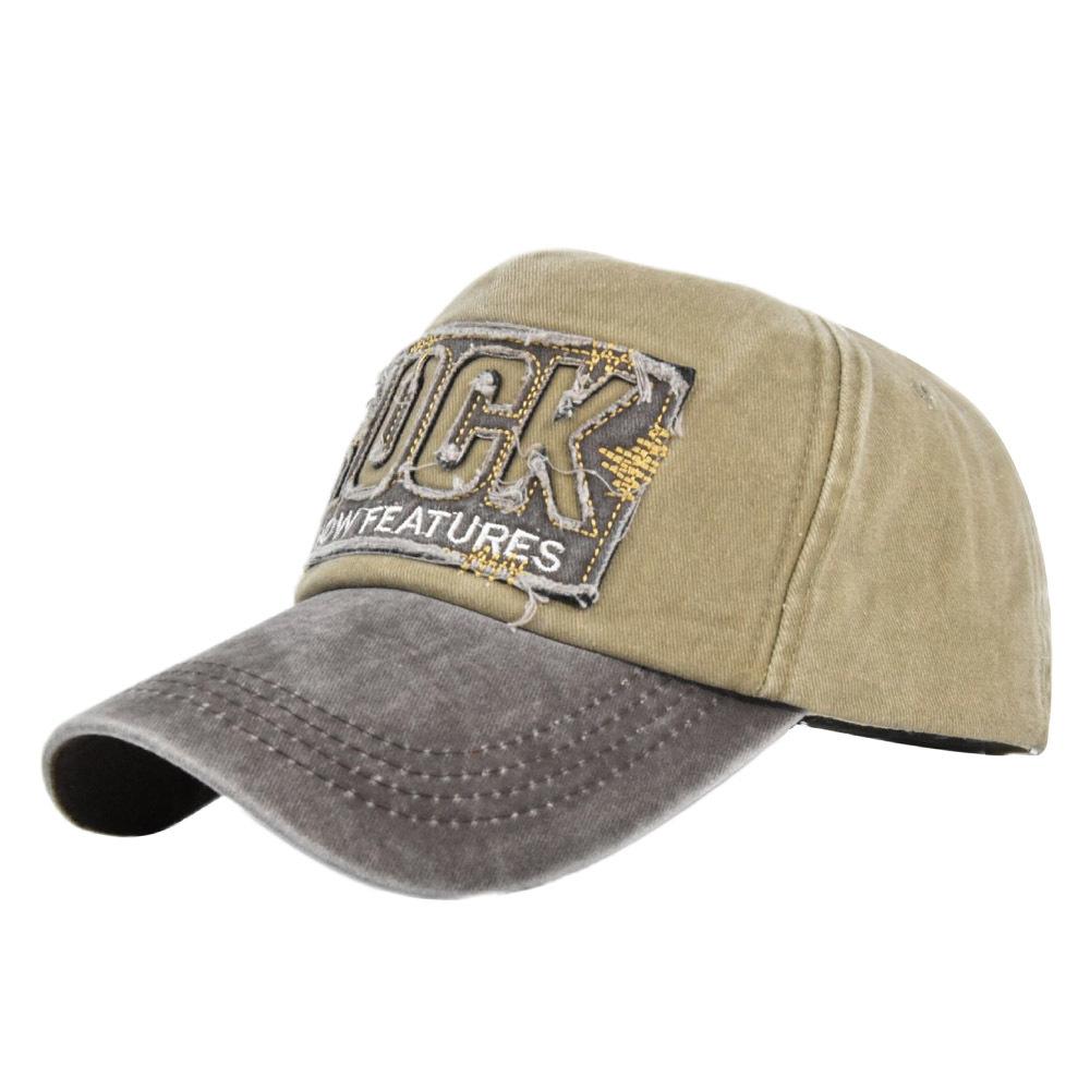Rock stereo embroidered baseball cap distressed embroider duck tongue ancient hat sun protection sun hat men's hat