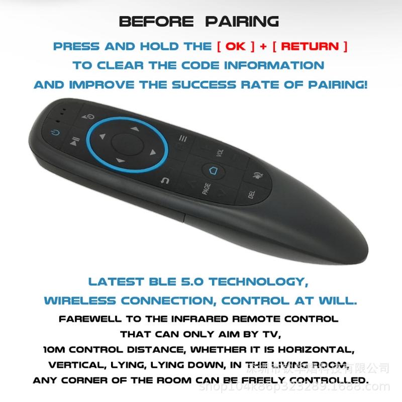 G10BTS Bluetooth-compatible Remote Control Wireless Air Mouse 6-Axis Gyroscope Wireless for Smart Remote For Smart TV Bo