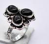 Black Onyx Natural Gemstone Antique Silver Ring US Size-7.25 R 5113