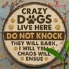 Vintage Funny Dog Metal Sign 8x8 Inch Humorous Pet Wall Art Indoor Outdoor Durable Decor Gift for Dog Lovers Home Room Bathroom Halloween Decor