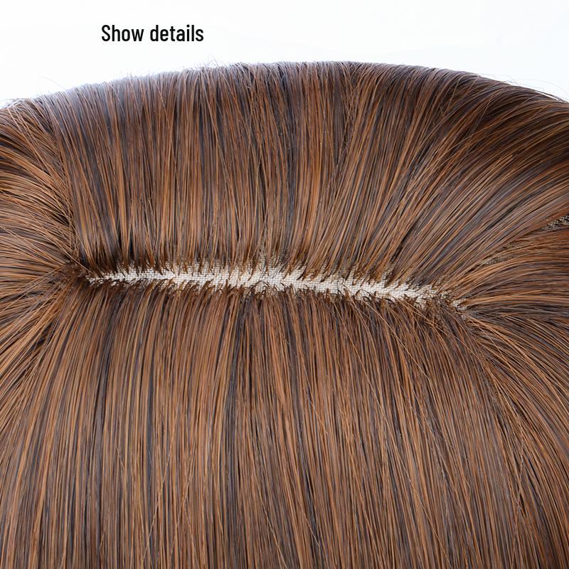 Hair Patch Wig: Synthetic Topper for White Hair Coverage