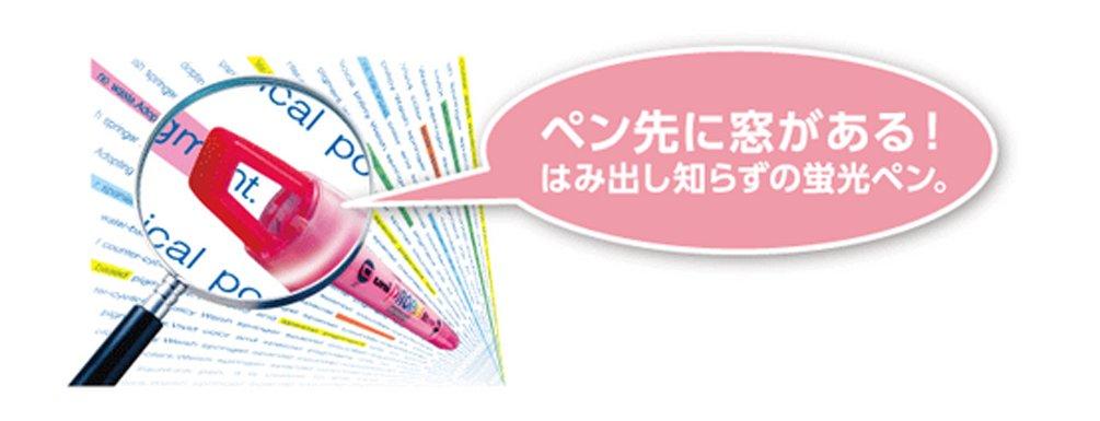 Mitsubishi Pencil Window 10 Pens Pro-Pass Highlighter, PUS102T.2, Yellow,