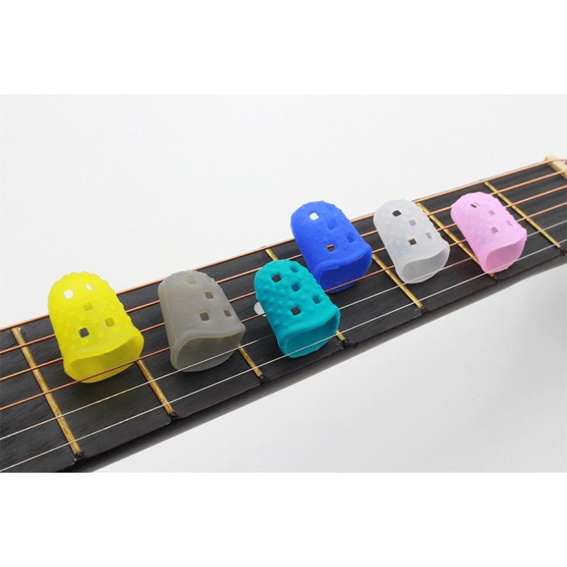 10 Stück Atmungsaktive Silikon-Fingerlinge, Schutz-Fingerlinge für DIY-Basteln, Gitarrenübung und Nähzubehör, Rutschfeste Fingerpolster