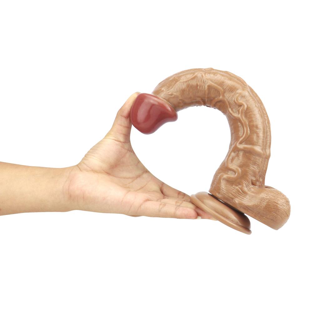 Spuer Bigger Realistic Dildos Silicone Layer Penis with Suction Cup Adult Sexy Toys for Woman Men Vagina Anal Massage Stimulator