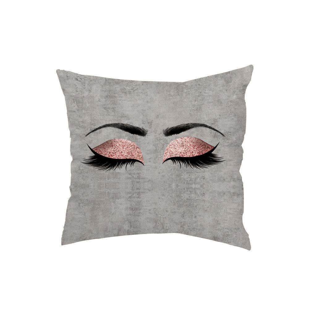Marble Bright Diamond Eyes Eyelash Pillow Case Sofa Cushion Manicure Decoration Pillow