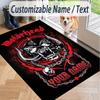 Custom Text Printed Rug Motorhead Non Slip Floor Carpet For Home Room Decor