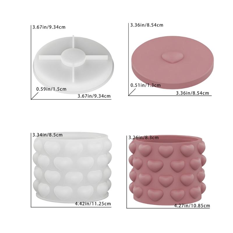 Creative Heart Shaped Silicone Jewelry Mold For DIY Resin Crafts And Succulent Planters