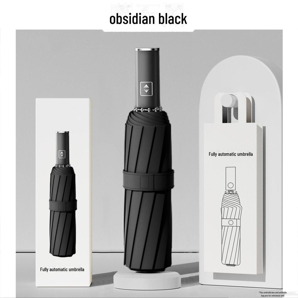 10-Bone Automated Dual-Use Umbrella: Large Folding, UV Protection, Sunshade for Men & Women