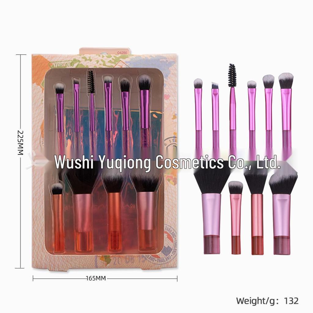 American RT Series 1997 Makeup Brush & Sponge Set: Includes Blush, Blending, Eyeshadow Brushes & Beauty Sponge, Exclusive for Foreign Trade.