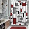 Colored Geometric Ombre Shower Curtains For Bathroom, Gradient Color Design Art Waterproof Fabric Bath Curtains,Teal/Blue/Orange