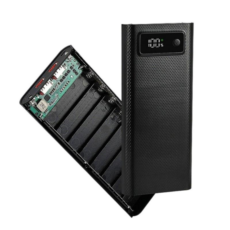 DIY 18650 Battery Pack Enclosure with Double USB Port Quick Charging Power Banks Case for Fast Charging Power Banks